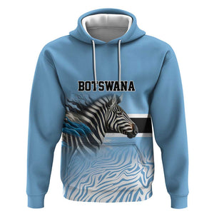 Botswana Independence Day 1966 Hoodie Tribal African Zebra Skins Pattern - African Pride