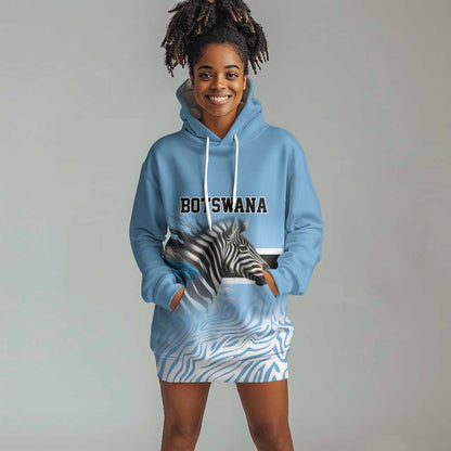 Botswana Independence Day 1966 Hoodie Dress Tribal African Zebra Skins Pattern - African Pride