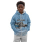 Botswana Independence Day 1966 Kid Hoodie Tribal African Zebra Skins Pattern - African Pride