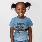 Botswana Independence Day 1966 Kid T shirt Tribal African Zebra Skins Pattern - African Pride