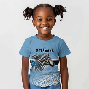 Botswana Independence Day 1966 Kid T shirt Tribal African Zebra Skins Pattern - African Pride
