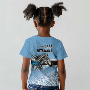 Botswana Independence Day 1966 Kid T shirt Tribal African Zebra Skins Pattern - African Pride