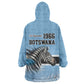 Botswana Independence Day 1966 Kid Wearable Blanket Hoodie Tribal African Zebra Skins Pattern - African Pride