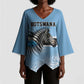 Botswana Independence Day 1966 Kimono Sleeve Blouse Tribal African Zebra Skins Pattern