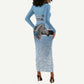 Botswana Independence Day 1966 Long Sleeve Bodycon Dress Tribal African Zebra Skins Pattern - African Pride
