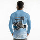 Botswana Independence Day 1966 Long Sleeve Polo Shirt Tribal African Zebra Skins Pattern - African Pride