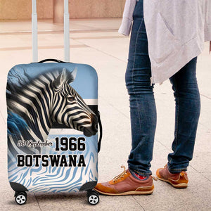 Botswana Independence Day 1966 Luggage Cover Tribal African Zebra Skins Pattern - African Pride