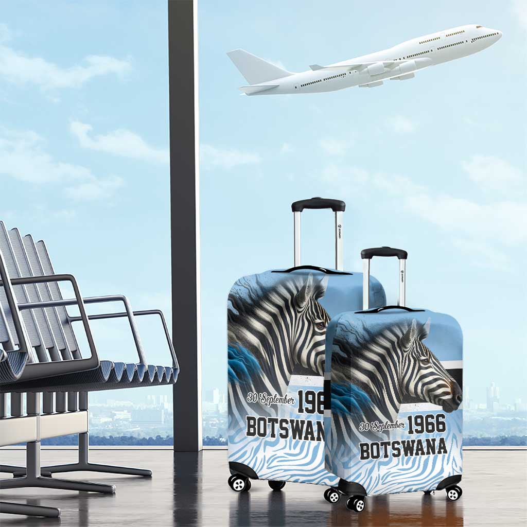 Botswana Independence Day 1966 Luggage Cover Tribal African Zebra Skins Pattern - African Pride