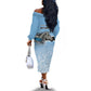 Botswana Independence Day 1966 Off The Shoulder Long Sleeve Dress Tribal African Zebra Skins Pattern - African Pride
