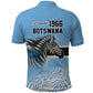 Botswana Independence Day 1966 Polo Shirt Tribal African Zebra Skins Pattern - African Pride