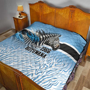 Botswana Independence Day 1966 Quilt Tribal African Zebra Skins Pattern - African Pride