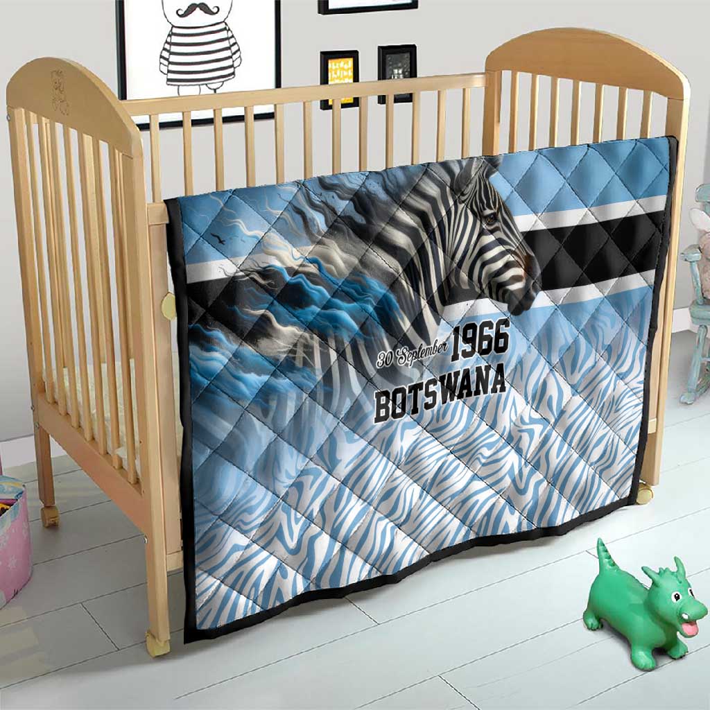 Botswana Independence Day 1966 Quilt Tribal African Zebra Skins Pattern - African Pride