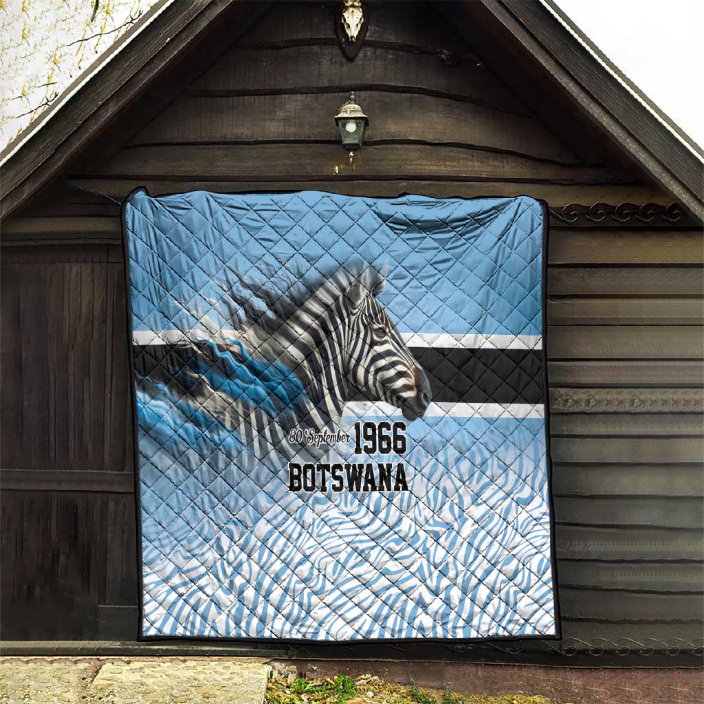 Botswana Independence Day 1966 Quilt Tribal African Zebra Skins Pattern - African Pride