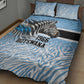 Botswana Independence Day 1966 Quilt Bed Set Tribal African Zebra Skins Pattern - African Pride