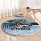 Botswana Independence Day 1966 Round Carpet Tribal African Zebra Skins Pattern - African Pride