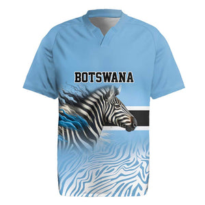 Botswana Independence Day 1966 Rugby Jersey Tribal African Zebra Skins Pattern - African Pride