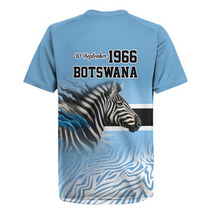Botswana Independence Day 1966 Rugby Jersey Tribal African Zebra Skins Pattern - African Pride