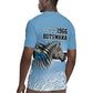 Botswana Independence Day 1966 Rugby Jersey Tribal African Zebra Skins Pattern - African Pride