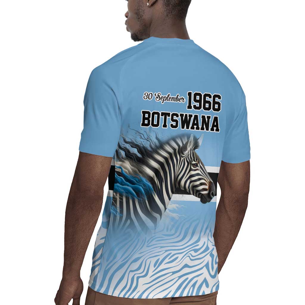 Botswana Independence Day 1966 Rugby Jersey Tribal African Zebra Skins Pattern - African Pride
