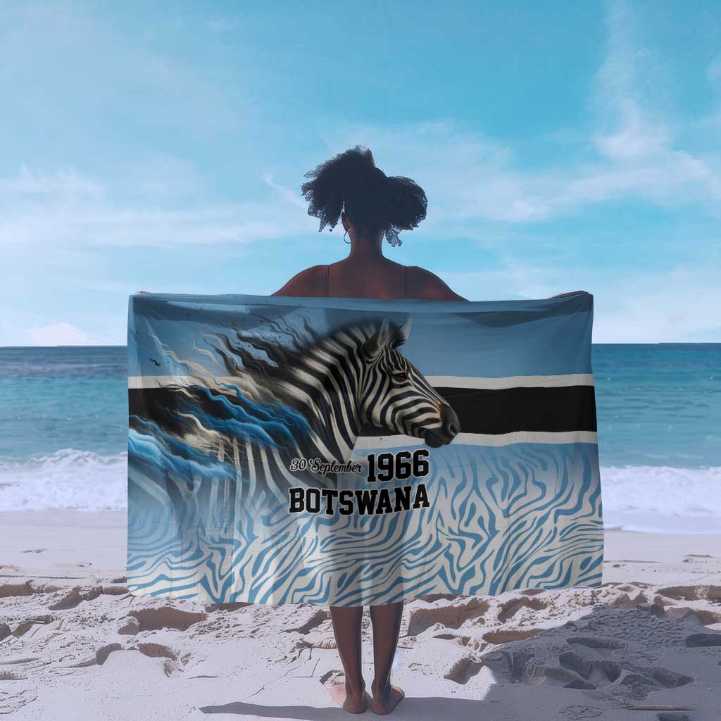 Botswana Independence Day 1966 Sarong Tribal African Zebra Skins Pattern - African Pride
