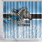 Botswana Independence Day 1966 Shower Curtain Tribal African Zebra Skins Pattern - African Pride