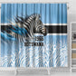Botswana Independence Day 1966 Shower Curtain Tribal African Zebra Skins Pattern - African Pride