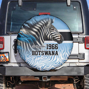Botswana Independence Day 1966 Spare Tire Cover Tribal African Zebra Skins Pattern - African Pride