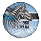 Botswana Independence Day 1966 Spare Tire Cover Tribal African Zebra Skins Pattern - African Pride