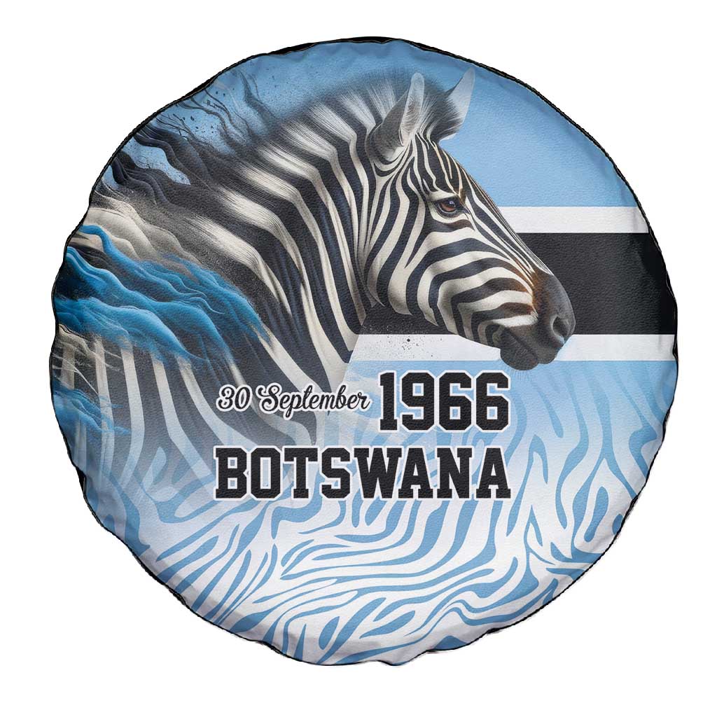 Botswana Independence Day 1966 Spare Tire Cover Tribal African Zebra Skins Pattern - African Pride