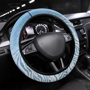 Botswana Independence Day 1966 Steering Wheel Cover Tribal African Zebra Skins Pattern - African Pride