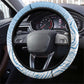 Botswana Independence Day 1966 Steering Wheel Cover Tribal African Zebra Skins Pattern - African Pride
