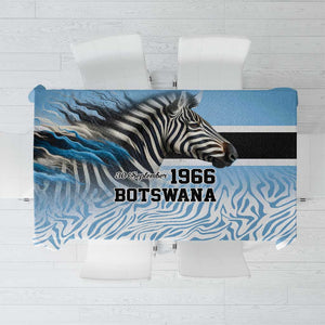 Botswana Independence Day 1966 Tablecloth Tribal African Zebra Skins Pattern - African Pride