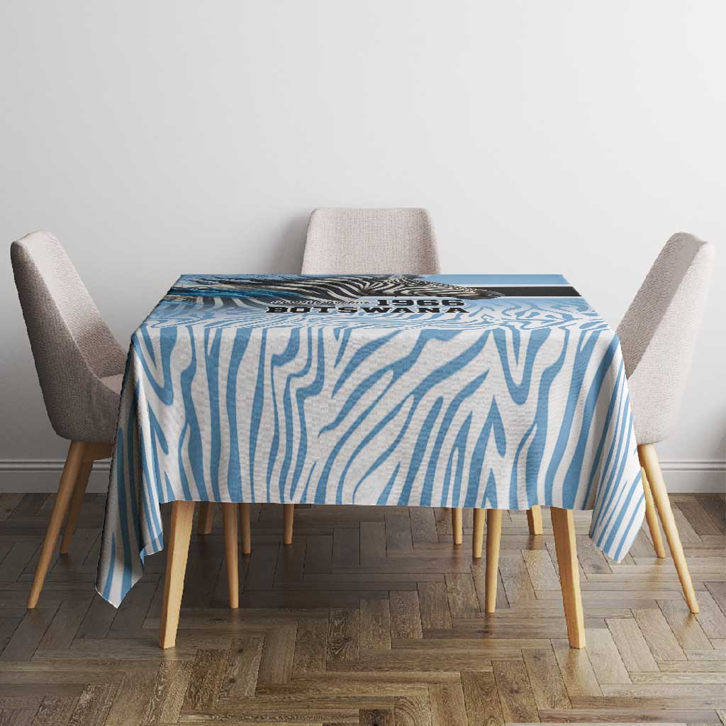 Botswana Independence Day 1966 Tablecloth Tribal African Zebra Skins Pattern - African Pride