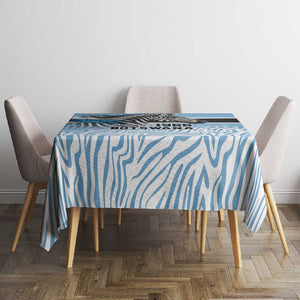 Botswana Independence Day 1966 Tablecloth Tribal African Zebra Skins Pattern - African Pride
