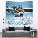 Botswana Independence Day 1966 Tapestry Tribal African Zebra Skins Pattern - African Pride