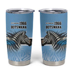 Botswana Independence Day 1966 Tumbler Cup Tribal African Zebra Skins Pattern - African Pride