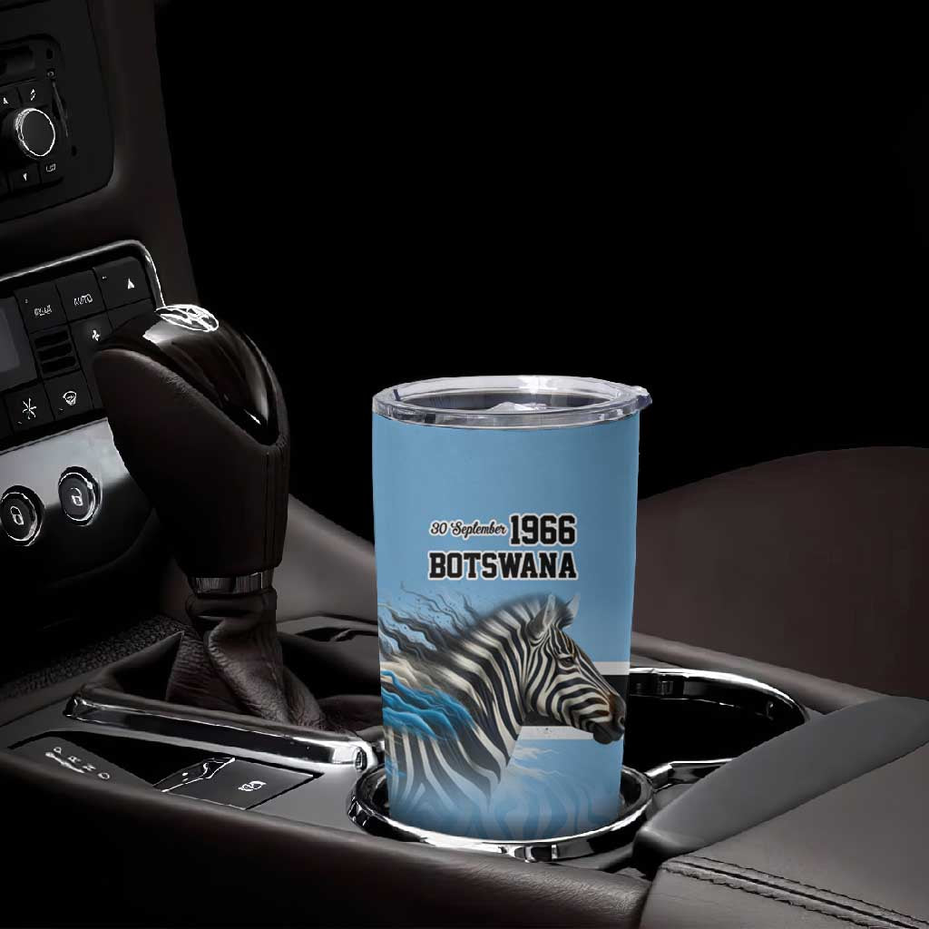 Botswana Independence Day 1966 Tumbler Cup Tribal African Zebra Skins Pattern - African Pride