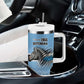 Botswana Independence Day 1966 Tumbler With Handle Tribal African Zebra Skins Pattern - African Pride