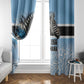 Botswana Independence Day 1966 Window Curtain Tribal African Zebra Skins Pattern - African Pride