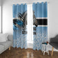 Botswana Independence Day 1966 Window Curtain Tribal African Zebra Skins Pattern - African Pride