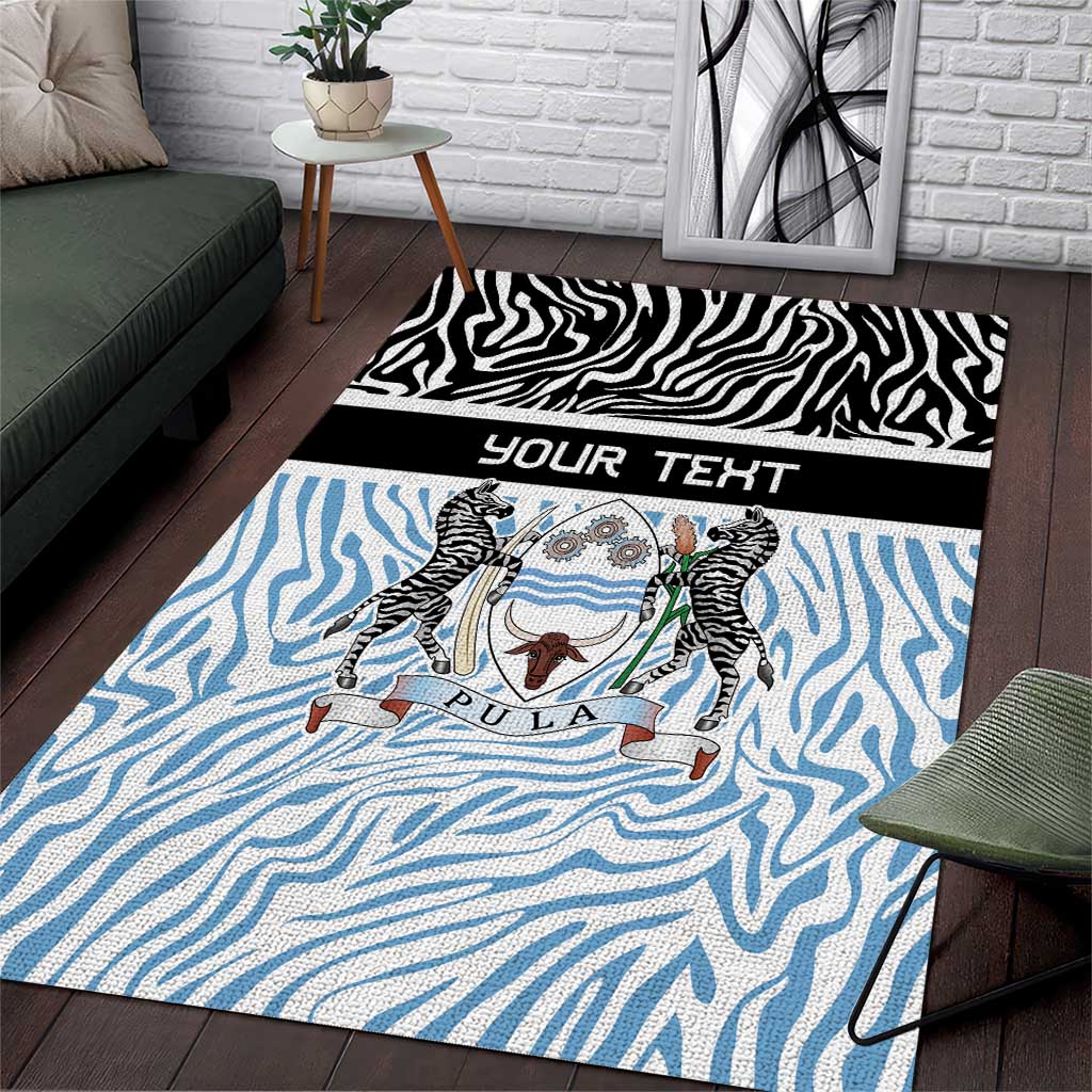 Botswana Personalized Area Rug African Zebra Skins Pattern - African Pride
