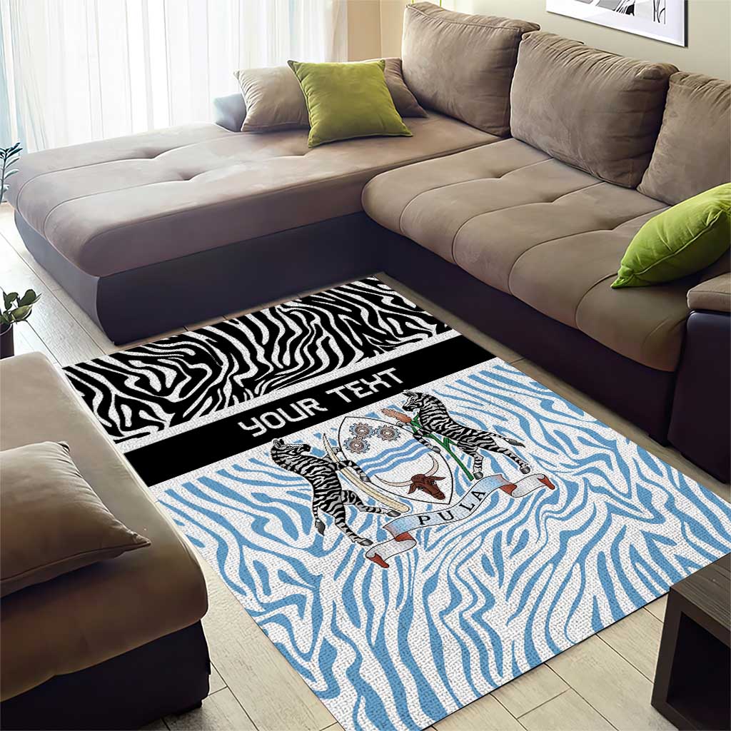 Botswana Personalized Area Rug African Zebra Skins Pattern - African Pride