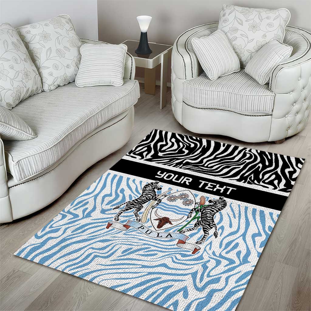 Botswana Personalized Area Rug African Zebra Skins Pattern - African Pride