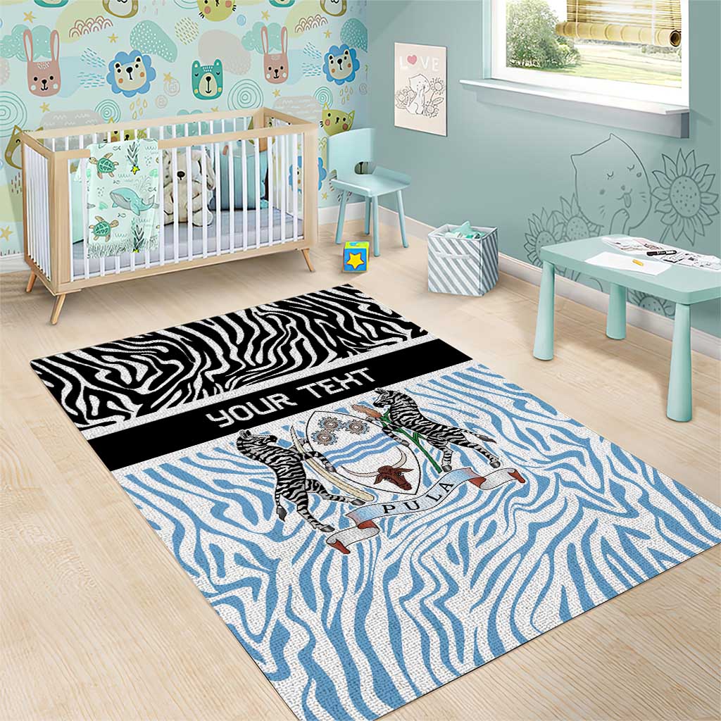 Botswana Personalized Area Rug African Zebra Skins Pattern - African Pride