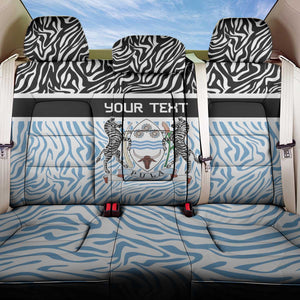 Botswana Personalized Back Car Seat Cover African Zebra Skins Pattern - African Pride