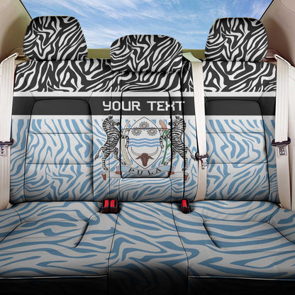 Botswana Personalized Back Car Seat Cover African Zebra Skins Pattern - African Pride