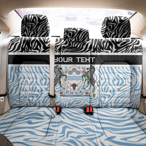 Botswana Personalized Back Car Seat Cover African Zebra Skins Pattern - African Pride