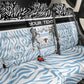 Botswana Personalized Back Car Seat Cover African Zebra Skins Pattern - African Pride