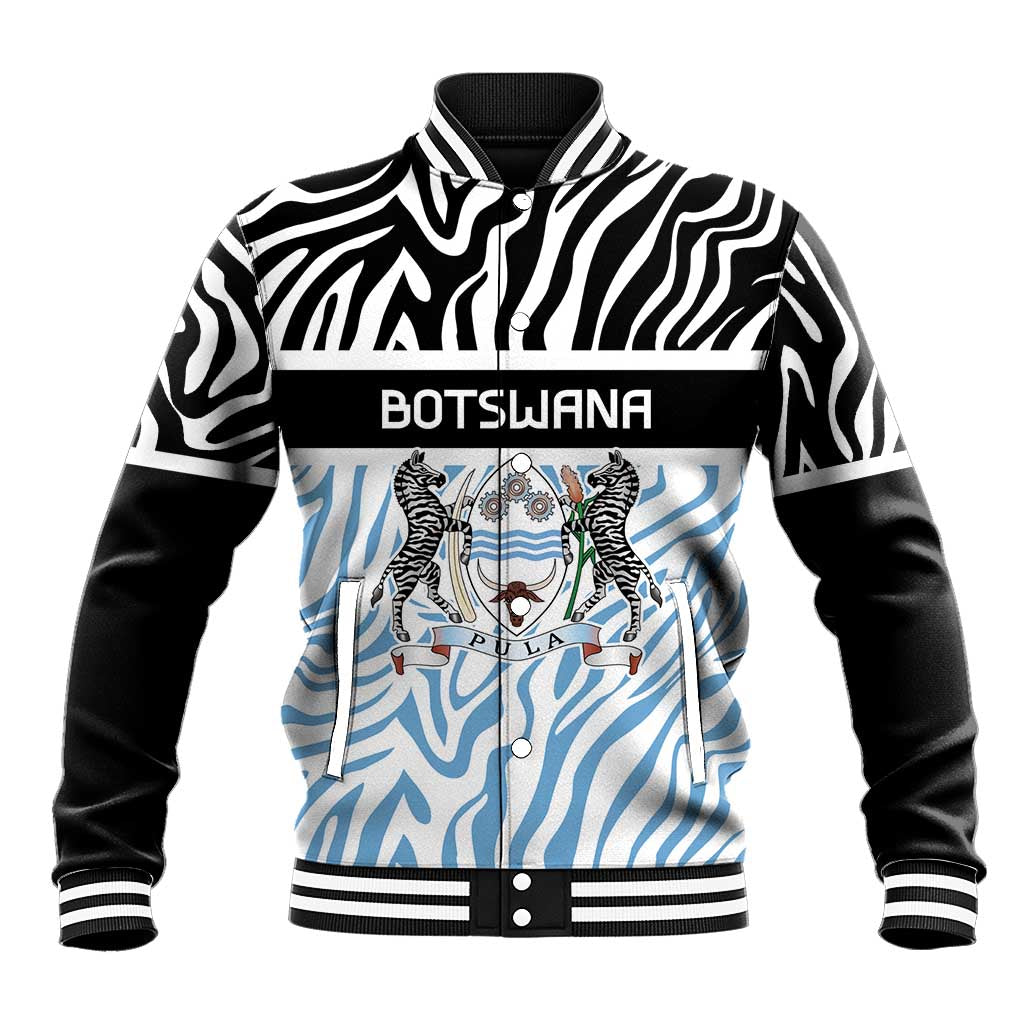 Botswana Personalized Baseball Jacket African Zebra Skins Pattern - African Pride