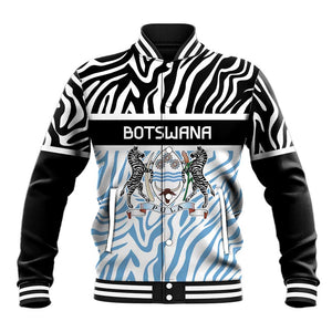 Botswana Personalized Baseball Jacket African Zebra Skins Pattern - African Pride